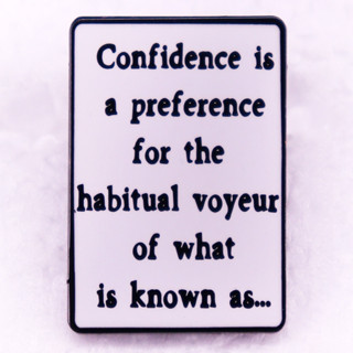 เข็มกลัด รูปเนื้อเพลง confidence is a Likeence สําหรับตกแต่งกระเป๋าเป้สะพายหลัง