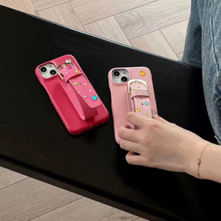 เคสโทรศัพท์มือถือหนัง ลาย Pink Girly สําหรับ iPhone 11 12 12pro 12promax 13 13pro 13promax 14 14pro 14promax