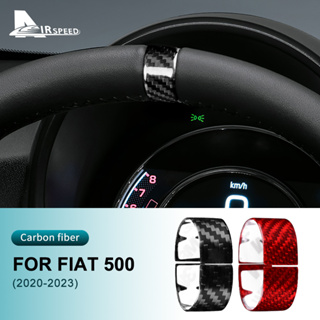 อุปกรณ์เสริมรถยนต์ แหวนพวงมาลัยคาร์บอนไฟเบอร์ สําหรับ Fiat 500 2020-2023