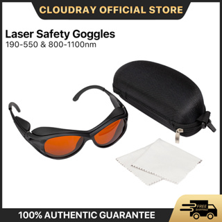Cloudray แว่นตานิรภัยเลเซอร์ 190-550nm &amp; 800-1100nm Type A ป้องกันแว่นตา สําหรับ UV &amp; ไฟเบอร์สีเขียว
