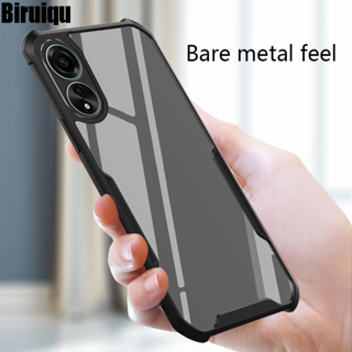 Biruiqu เคสโทรศัพท์มือถือ ซิลิกาเจล ใส ผิวด้าน บาง กันกระแทก สําหรับ OPPO A78 4G