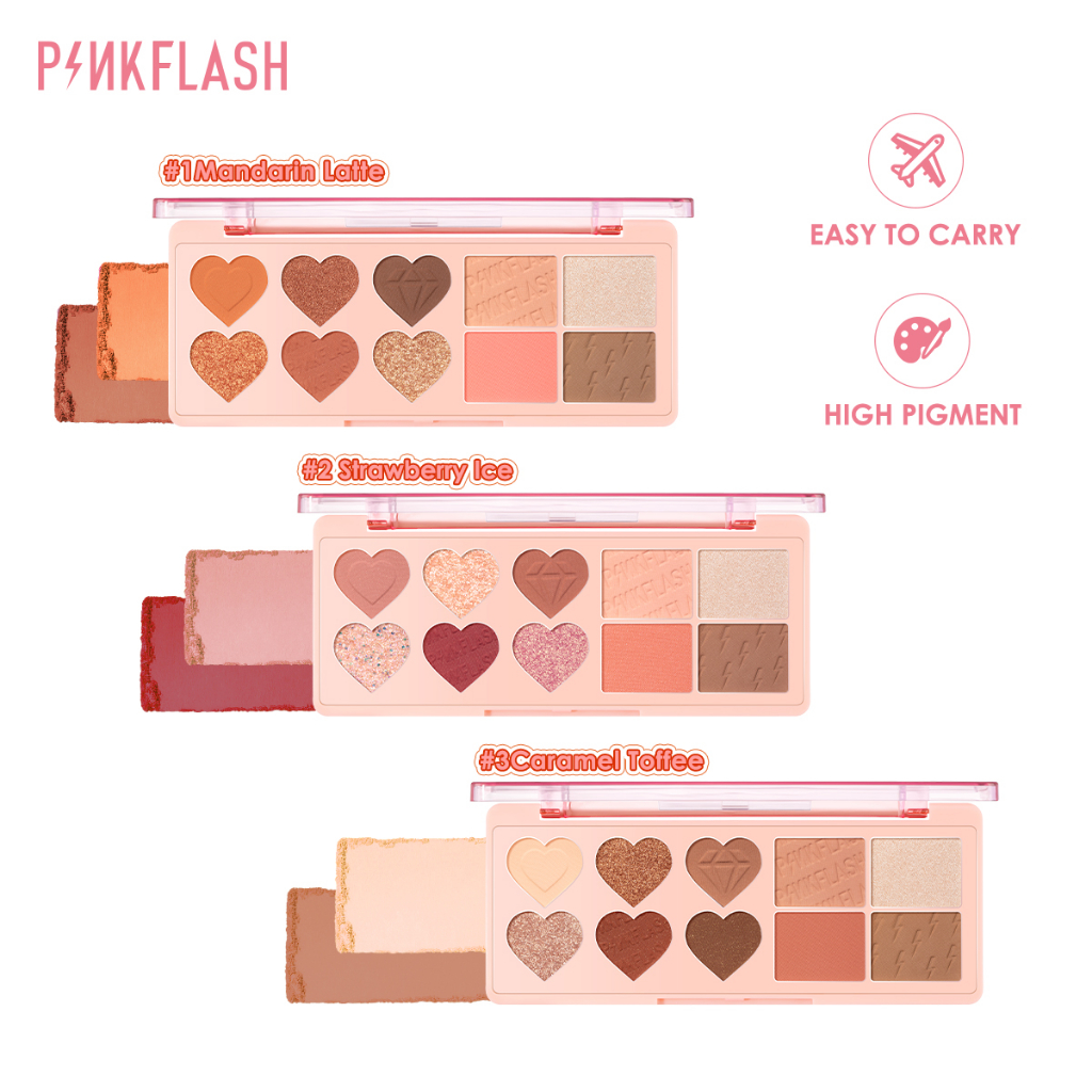 ภาพหน้าปกสินค้าPINKFLASH OhMyLove อายแชโดว์ บลัชออน ไฮไลต์ และคอนทัวร์ 4 in 1 เม็ดสีสูง นุ่มนวลและเรียบเนียน