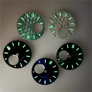นาฬิกาข้อมือ หน้าปัดเรืองแสง สีเขียว ขนาด 28.5 มม. แบบสากล สําหรับดําน้ํา NH34 NH38