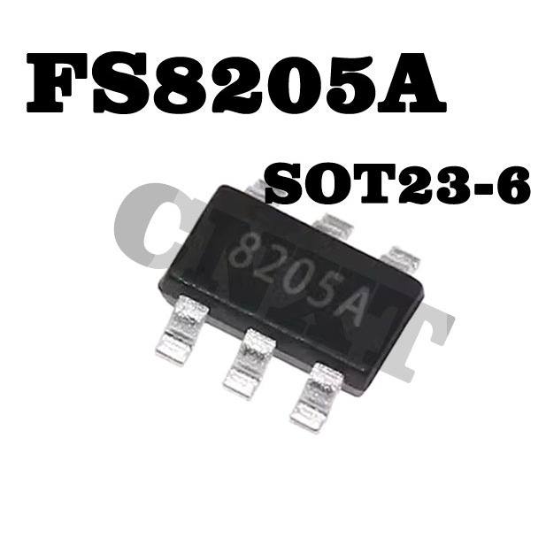 50 ชิ้น/ล็อต FS8205 FS8205A 8205A ลิเธียมแบตเตอรี่ป้องกัน IC SOT23-6 ...