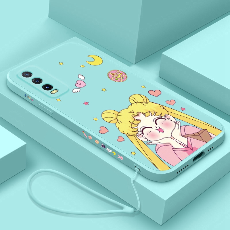 เคสโทรศัพท์มือถือ-ลายการ์ตูนเซเลอร์มูน-พร้อมสายคล้อง-สําหรับ-vivo-y97-vivo-y76-5g-vivo-z6-vivo-y77-y77e-vivo-v25