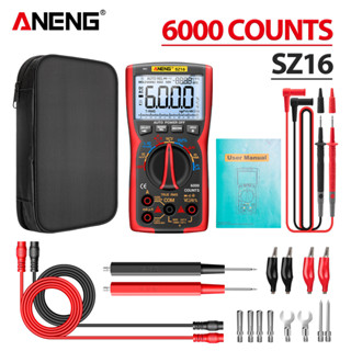 Aneng SZ16 มัลติมิเตอร์ดิจิทัล 6000 RMS ทดสอบมัลติมีโทร ทรานซิสเตอร์ ตัวเก็บประจุ NCV มิเตอร์ Lcd อื่น ๆ แบบมืออาชีพ