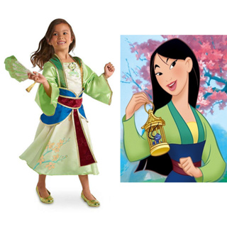 เครื่องแต่งกายคอสเพลย์ ชุดเดรสเจ้าหญิง Mulan Disney เหมาะกับปาร์ตี้ฮาโลวีน สําหรับเด็กผู้หญิง