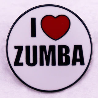 เข็มกลัด รูป i Love Zumba Enamel Pin พลังงานสูง สําหรับตกแต่งกระเป๋าเป้สะพายหลัง