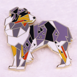 เครื่องประดับ เข็มกลัด รูปสุนัข Collie Enamel Pin สําหรับตกแต่งกระเป๋าเป้สะพายหลัง