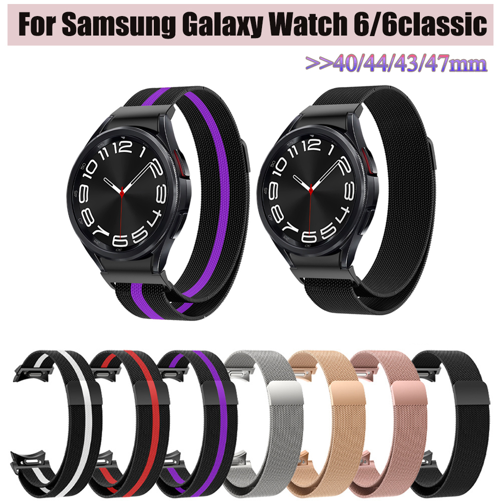 สายนาฬิกาข้อมือ-สเตนเลส-แม่เหล็ก-แบบปลดเร็ว-สําหรับ-samsung-galaxy-watch-6-classic-44-มม-40-มม-47-มม-43-มม