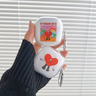 เคสป้องกันหูฟัง TPU แบบนิ่ม สีโปร่งใส พร้อมตะขอ สําหรับ Samsung Galaxy Buds 2 / Buds Live / Buds FE / Buds2 Pro / Buds Pro