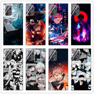 เคสโทรศัพท์มือถือกระจกนิรภัย แบบแข็ง กันกระแทก ลายการ์ตูนอนิเมะ Jujutsu Kaisen Yuji Itadori Gojo Satoru สําหรับ Samsung galaxy A73 5g A53 5g