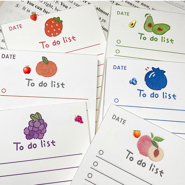 50 แผ่น Fruit Series Sticky Note Memo Pad To Do list Sticky Notes ...