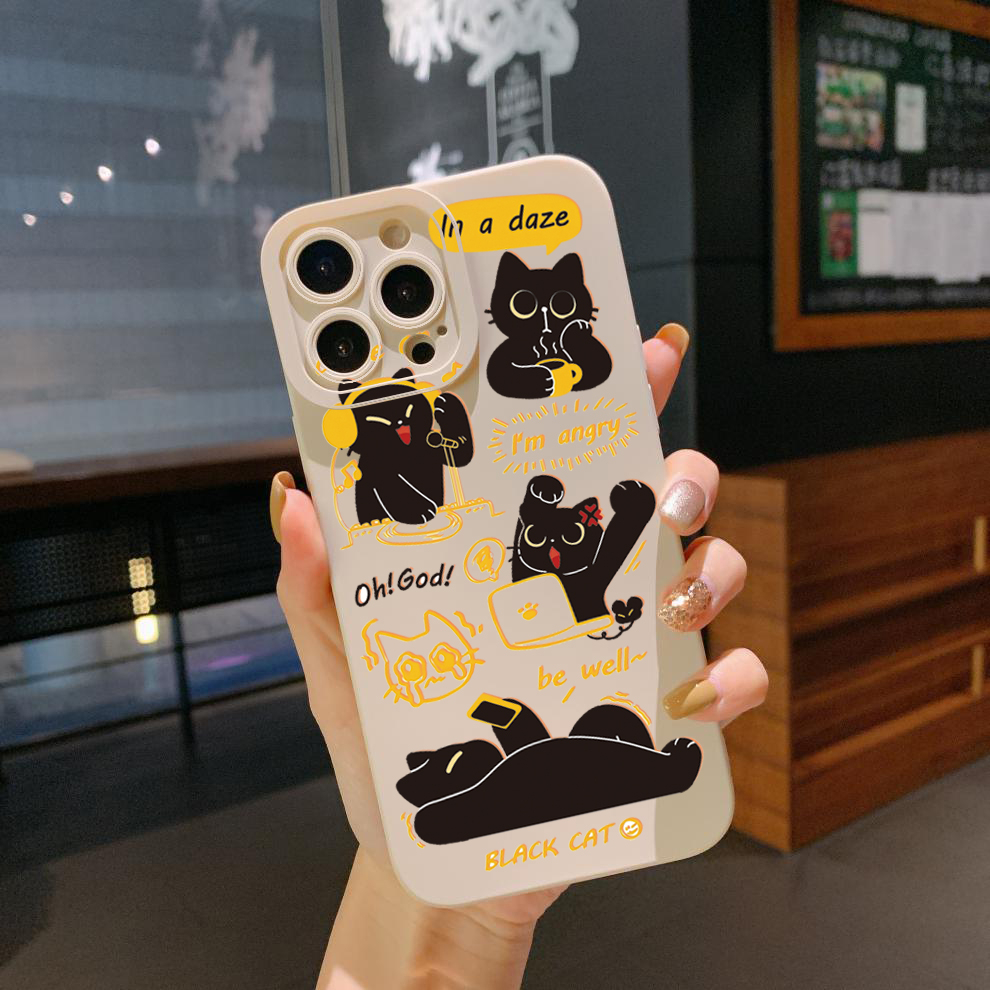 เคสโทรศัพท์มือถือ-ขอบสี่เหลี่ยม-ลายแมวน่ารัก-สําหรับ-realme-c35-c11-2021-c12-c15-c21y-c25y-c25s-realme5-5i-6i-8-pro