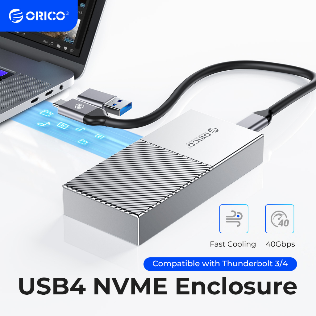Orico SSD Enclosure USB4 PCIe อลูมิเนียมกรณีใช้งานร่วมกับ Thunderbolt  สําหรับ MateBook (M208C3)