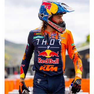 เสื้อกีฬาแขนสั้น ลายทีมแข่งรถจักรยานยนต์ THOR Redbull KTM MX 2023