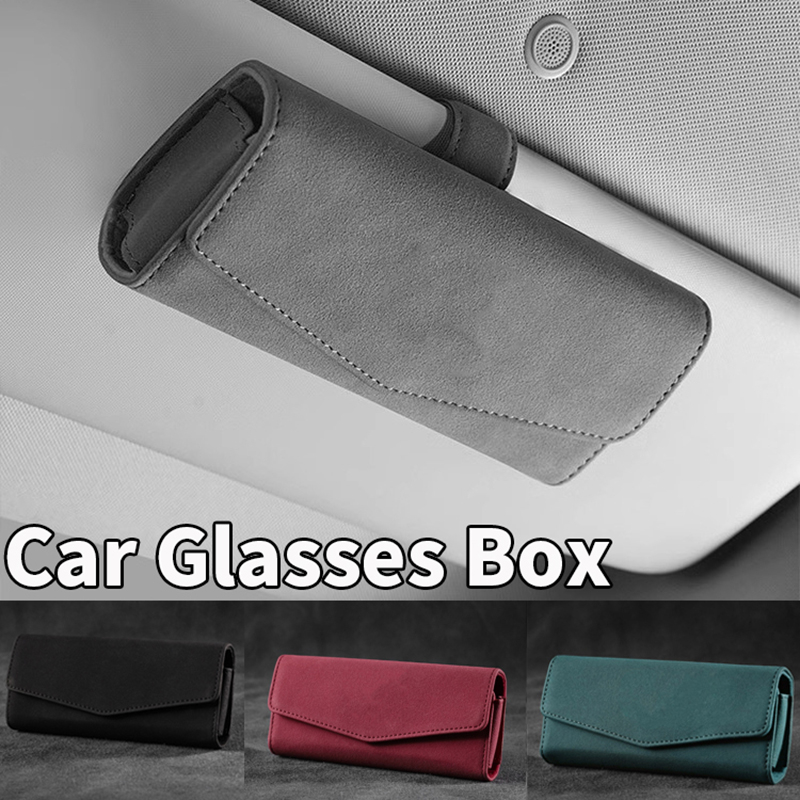 4-สี-รถ-แว่นกันแดด-กล่องแว่นตา-สากล-ที่บังแดดรถยนต์-คลิปการ์ด-ที่ใส่ตั๋ว-อุปกรณ์เสริมรถยนต์-ที่เก็บของ