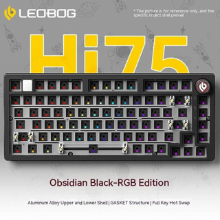 Leobog Hi75 ชุดคีย์บอร์ดอลูมิเนียม 75% RGB Light Hot Swappable พร้อมลูกบิด