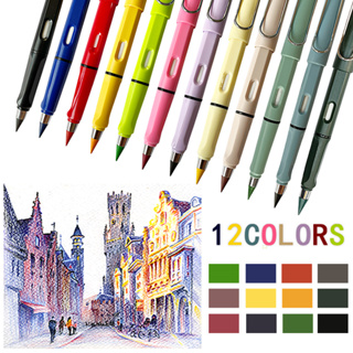 ใหม่ ดินสอสี 12 สี ไม่มีหมึก ไม่จํากัด สําหรับวาดภาพ ระบายสี เครื่องเขียน โรงเรียน เด็ก