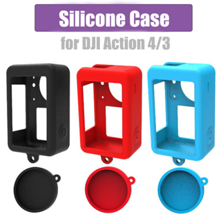 เคสซิลิโคน ป้องกันเลนส์กล้อง อุปกรณ์เสริม สําหรับ DJI Action 4 DJI Osmo Action 3