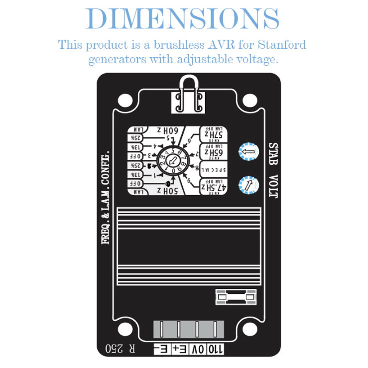 avr-r250-เครื่องควบคุมแรงดันไฟฟ้าอัตโนมัติ-สําหรับเครื่องกําเนิดไฟฟ้า