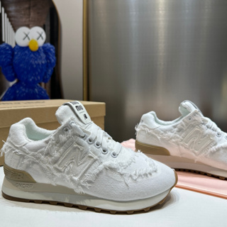 Miumiu x New Balance 574 Co branded รองเท้าผ้าใบลําลอง พื้นหนา ใส่สบาย เหมาะกับฤดูใบไม้ผลิ ฤดูร้อน 2023 5 สี