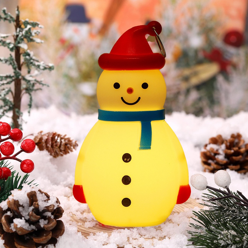 แสงมนุษย์หิมะ-ไฟคริสต์มาสหมวกสีแดง-ตุ๊กตาน่ารัก-led-จี้-christmas-ตกแต่ง-ของขวัญของเล่นเด็ก