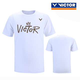 เสื้อกีฬาแขนสั้น ลายทีมชาติแบดมินตัน VICTOR แบบแห้งเร็ว สไตล์เกาหลี สําหรับผู้ชาย และผู้หญิง 2023