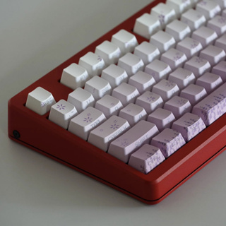 [JKDK] lavender KeyCaps Set Side Print Backlit  through Legends PBT OEM Profile for Mechanical keyboard