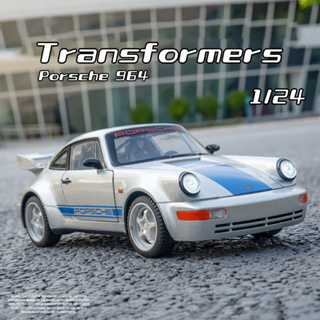 โมเดลรถยนต์ Porsche 964 Transformers 7 สเกล 1:24 ของเล่นสําหรับเด็กผู้ชาย ของขวัญวันเกิด