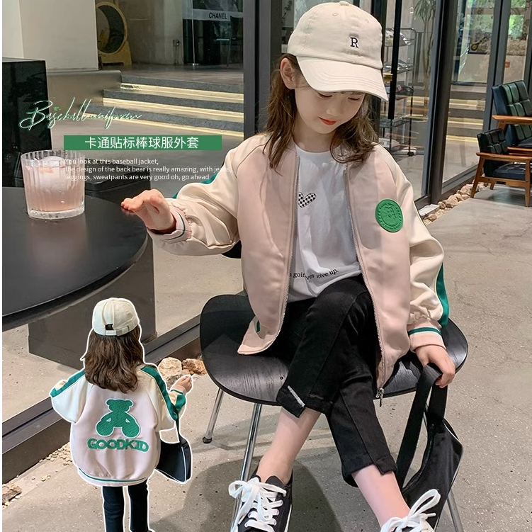 พร้อมส่ง-เด็กหญิงอายุ-3-14-ปีในแจ็คเก็ตแจ็คเก็ตแจ็คเก็ตสีเด็กแจ็คเก็ตสีเบสบอลในแจ็คเก็ตในแจ็คเก็ตในแจ็คเก็ต