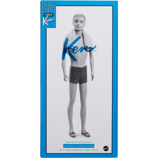 Barbie Signature Ken 60th Anniversary Vintage Doll Reproduction (12-inch) with Silkstone Body and Wrist Tag, for the Adult Collector GTJ89 ตุ๊กตาบาร์บี้ Ken ครบรอบ 60 ปี (12 นิ้ว) พร้อมป้ายแท็กข้อมือ และหินไหม สําหรับเก็บสะสม ผู้ใหญ่ GTJ89