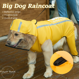 เสื้อกันฝน กันน้ํา ขนาดใหญ่ ลายภาษาอังกฤษ สําหรับสัตว์เลี้ยง สุนัข