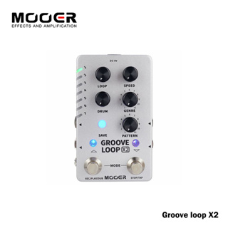 Mooer Groove Loop X2 กลองสเตอริโอ พร้อม 14 ช่อง 121 10 นาที ต่อแทร็ก