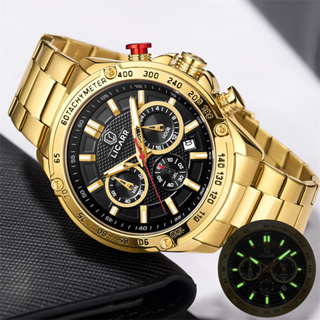 Brand Top LICARR นาฬิกาข้อมือควอตซ์แฟชั่น เรืองแสง กันน้ํา สไตล์นักธุรกิจ สําหรับบุรุษ 9510