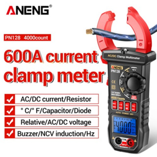 Aneng PN128 เครื่องทดสอบแรงดันไฟฟ้า AC DC 600A NCV True Rms มัลติมิเตอร์ สําหรับช่างไฟฟ้า