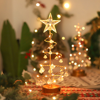 โคมไฟตั้งโต๊ะ LED ประดับคริสตัล เหมาะกับของขวัญคริสต์มาส สําหรับตกแต่งห้องนอน วันวาเลนไทน์