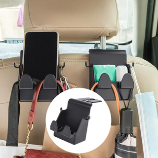 [Etivaxa] กล่องเก็บของภายในรถยนต์ พร้อมตะขอแขวน ที่วางโทรศัพท์ / สําหรับจัดระเบียบเบาะหลังเบาะรถยนต์