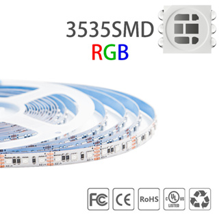 สายไฟ LED 3535SMD RGB 8 มม. PCB 600 ดวง 5 เมตร IP30 หลากสีสัน สําหรับตกแต่งบ้าน ห้องนั่งเล่น DC12V 24V