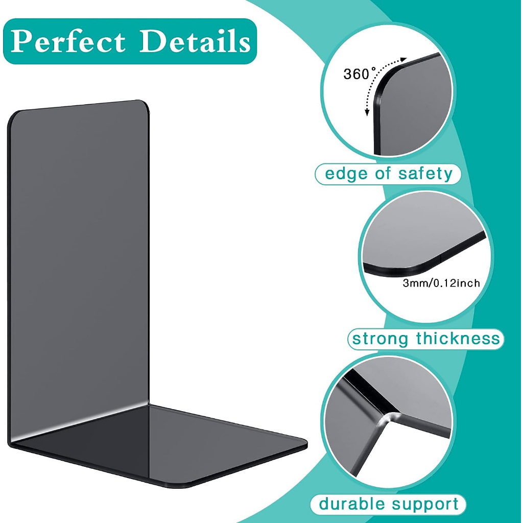 bookends-ชั้นวางหนังสืออะคริลิคใส-กันชน-พลาสติก-สําหรับวางหนังสือ-ซีดี-ภาพยนตร์-ในห้องนอน-สํานักงาน-โรงเรียน