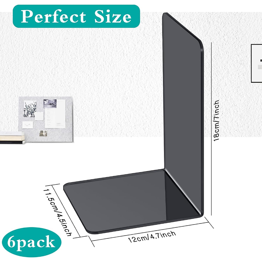 bookends-ชั้นวางหนังสืออะคริลิคใส-กันชน-พลาสติก-สําหรับวางหนังสือ-ซีดี-ภาพยนตร์-ในห้องนอน-สํานักงาน-โรงเรียน