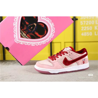 Nike SB Dunk Low "Valentines Day" Pro QS Dunk Series รองเท้าผ้าใบลําลอง อเนกประสงค์ สีขาว สไตล์คลาสสิก