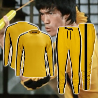ชุดเครื่องแต่งกายคอสเพลย์ Game Of Death Bruce Lee สีเหลือง สไตล์คลาสสิก สําหรับปาร์ตี้ฮาโลวีน