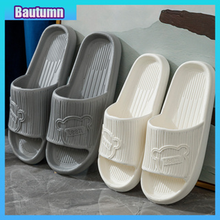 Bautumn รองเท้าแตะสไตล์ใหม่ รองเท้าแตะในร่มน่ารัก ใช้ได้ทั้งชายและหญิง รองเท้าแตะการ์ตูน รองเท้าแตะที่บ้าน