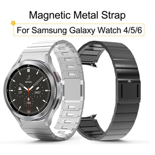 สายนาฬิกาข้อมือ โลหะ แม่เหล็ก 20 มม. แบบเปลี่ยน สําหรับ Samsung Galaxy Watch 6 5 4 Pro 40 มม. 44 มม. Classic 42 46 43 47