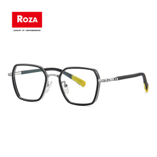 Roza แว่นตาแฟชั่น กรอบสี่เหลี่ยม แสงสีฟ้า สีแคนดี้ สําหรับเด็กผู้ชาย ผู้หญิง TR90 AE1548