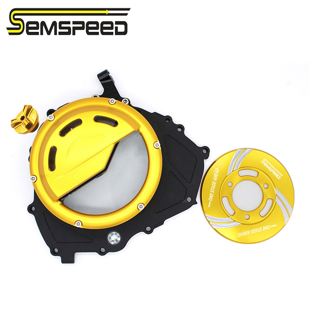 semspeed-แผ่นครอบคลัทช์แรงดันเครื่องยนต์-อลูมิเนียมอัลลอย-คุณภาพสูง-สําหรับ-kawasaki-ninja400-ninja-400-2018-2023