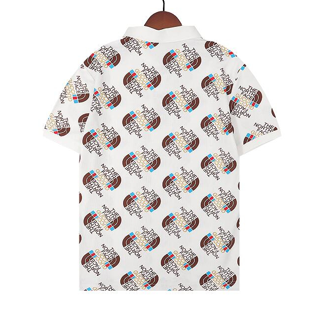 gucc1-เสื้อโปโลแขนสั้น-ผ้าฝ้าย-พิมพ์ลาย-แฟชั่นสําหรับผู้ชาย-และผู้หญิง