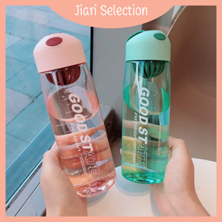 Jiari Selection  [✨สินค้าใหม่✨] เกระติกน้ำ กระบอกน้ำพลาสติก ขวดพลาสติกทรงกระบอก  ความจุสูง 580ml  มีให้เลือกสี่สี