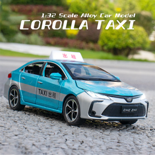 โมเดลรถยนต์โลหะ สเกล 1:32 Toyota Corolla Taxi ของเล่น ของขวัญวันเกิด สําหรับเด็กผู้ชาย